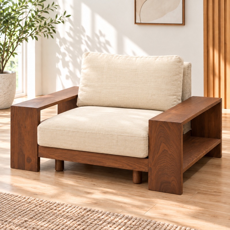 UNIT SOFA 1P（ユニットソファー1人掛け）幅70cm+サイドボード